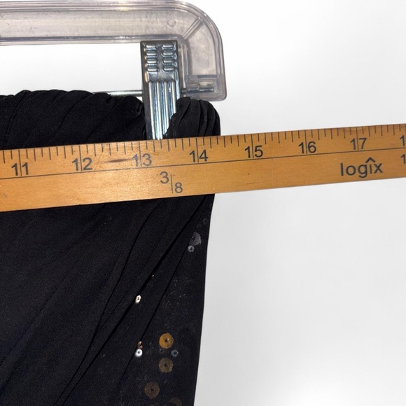 Badgley Mischka Strapless Black Dress with Sequins - Picture 5 of 11